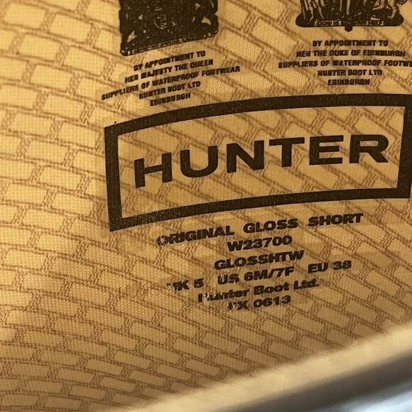 Hunter Original Gloss Short Boots Womens Size 7 Waterproof Rain W23700 EU‎ 38 - Picture 6 of 8